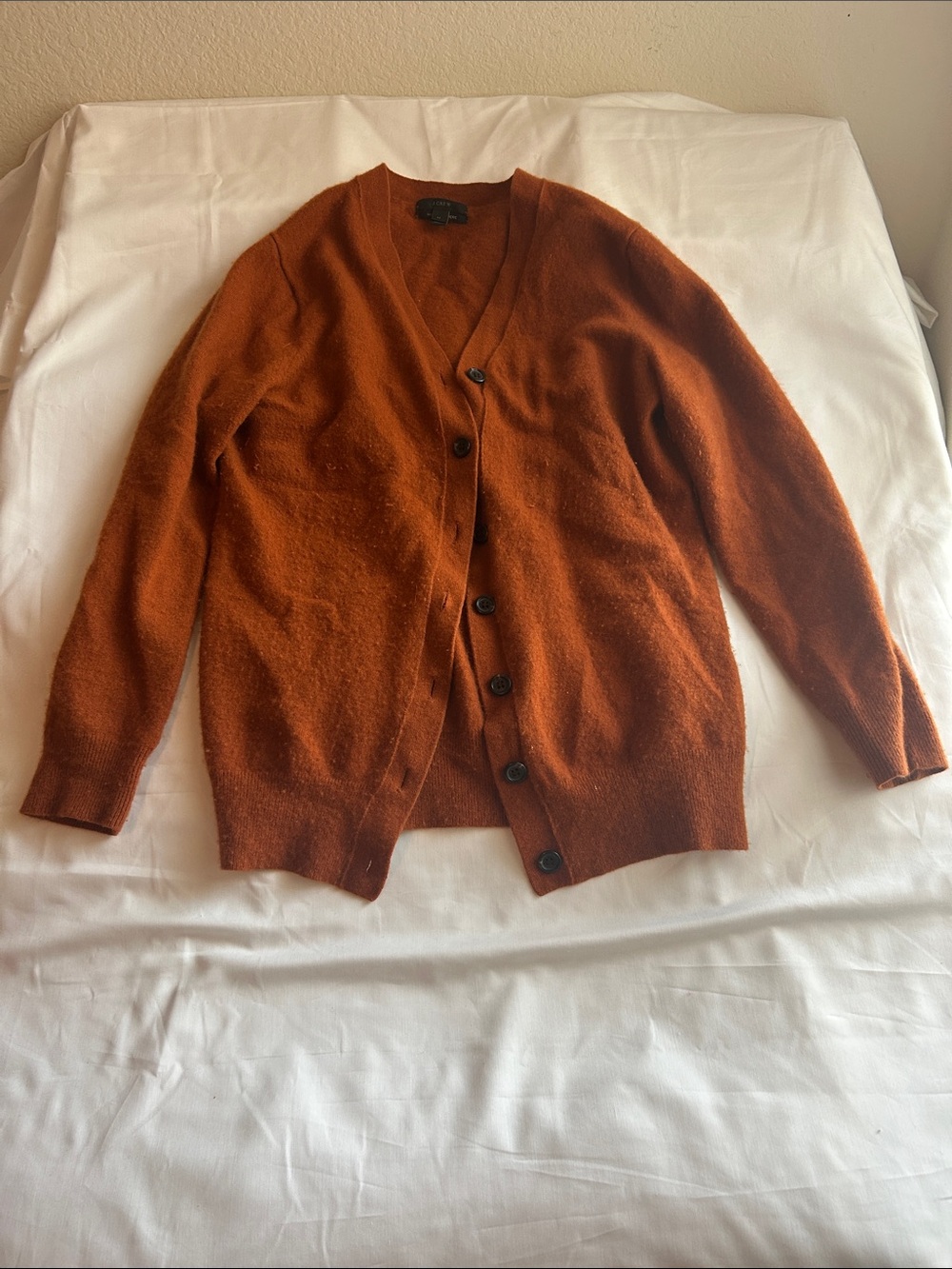 J. Crew Women's V-Neck Button Cardigan - Rust